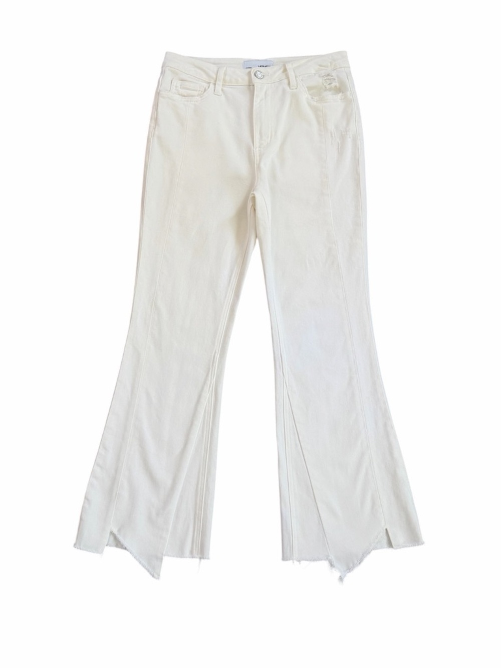 Vervet White High Rise Distressed Crop Vintage Flare Jeans Size 28 NWOT